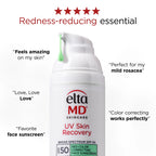 Elta UV Skin Recovery Red Color Correcting Green Tint Broad Spectrum SPF 50 Tube (1.7oz)