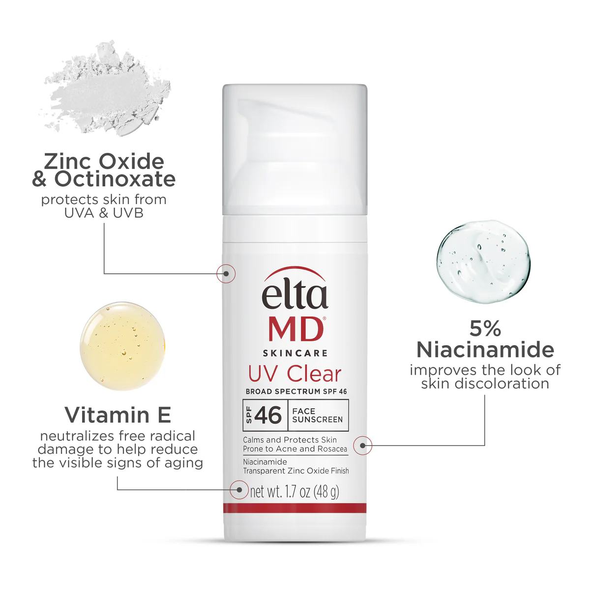 EltaMD UV Clear SPF 46 oil free pump (1.7oz)